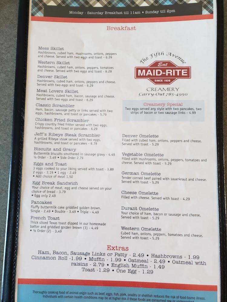 5th Avenue Creamery Menu image 2